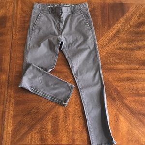 Khakis by GAP skinny mini gray chino denim pants